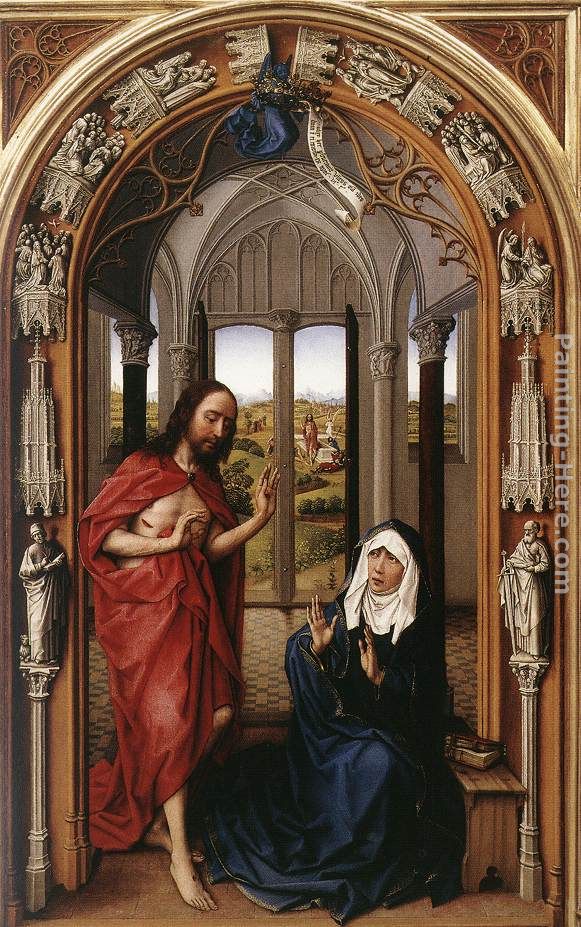Miraflores Altarpiece right panel painting - Rogier van der Weyden Miraflores Altarpiece right panel art painting